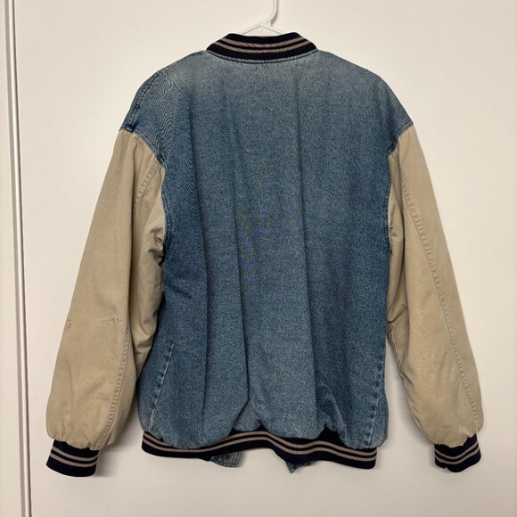 North Bay LTD Vintage Imperial Palace Las Vegas Denim Bomber Jacket - Picture 2 of 10